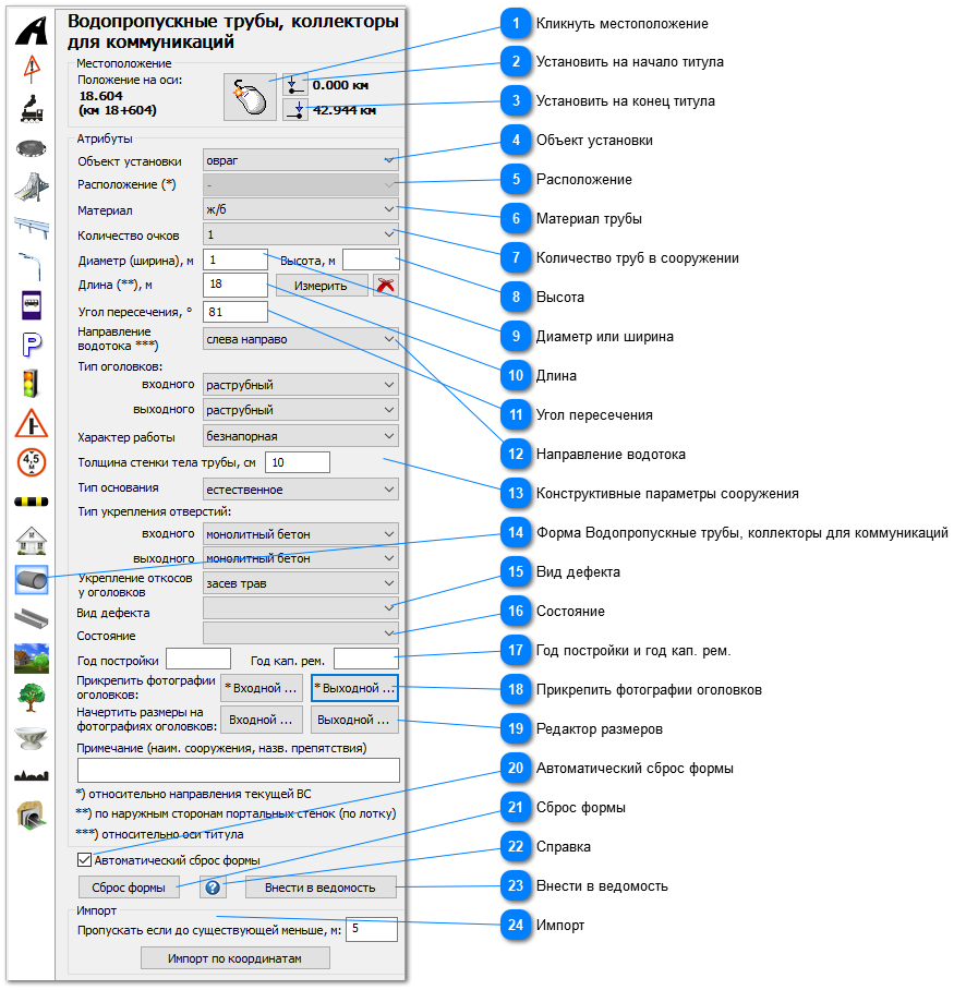 Форма ввода